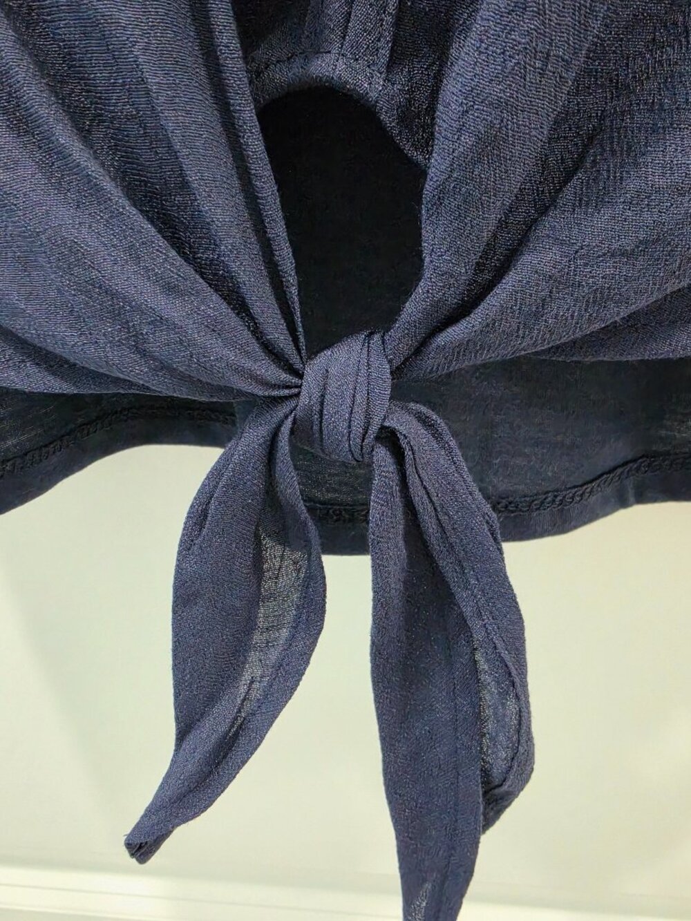 Summer Time Top with Fluttery Sleeves Navy - Picture 4 of 8